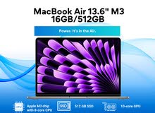 M3 16GB/512GB ماك بوك اير 13.6 انش /  13.6inch MacBook Air M3 16GB/512GB