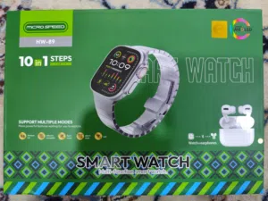 ساعة ذكية مع إكسسواراتها مع سماعة بلوتوث 14دينار