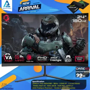 شاشة جيم اون Monitor GameOn 24inch FHD 180Hz بافضل الاسعار