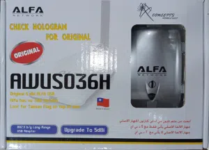 الفا نتورك الشهيرة وايفاي ادابتر للهكر تايواني  Alfa Network wifi adapter موديل AWUSO36H