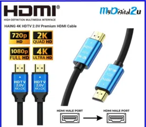 كابل HDMI عالي السرعة من VYAR يدعم تقنية 4K ثلاثية الأبعاد، بطول 5م يدعم HDMI 2.0 VYAR 4K 5m HDMI