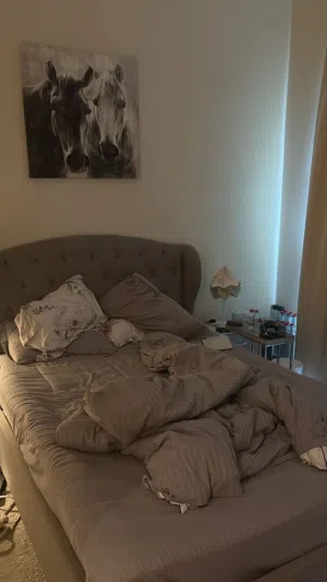 تخت مستعمل للبيع مع الفرشه بحالة ممتازه / Used bed for sale with mattress in excellent condition