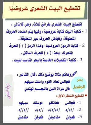 مدرس علم العروض والقافية لطلبة الجامعات