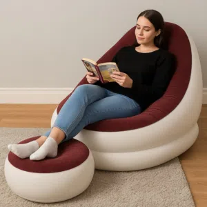 كرسي هوائي فاخر مع مسند للأرجل