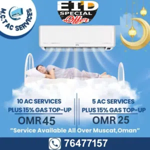 Split AC full Service with chemical 5 OMR