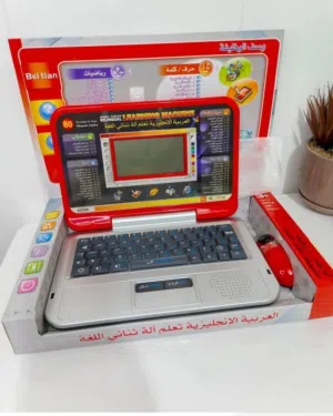 لعبة جهاز لابتوب تعليمي ناطق شامل عربي انجليزي حروف وارقام واملاء و حساب و العاب ذكامع شاشه تفاعليه