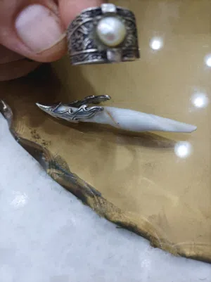 عرج عطف بحري نوادر مع خاتم والحجر لؤلؤه