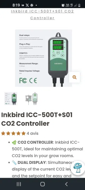 قياس co2 inkbird co2 detector