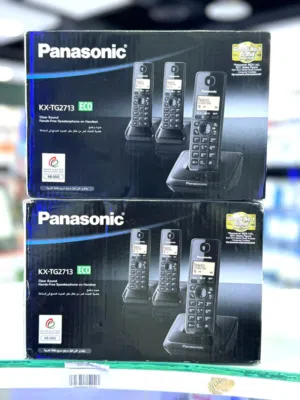 Panasonic DIGITAL CORDLESS PHONE WITH 3 HEADSTES KXTG2713, Black, KX-TG2713UE1