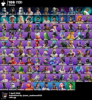 حساب فورت نايت للبيع 109 skin full access