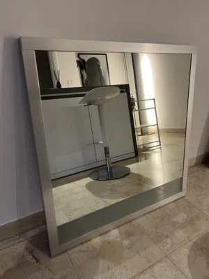 A heavy-duty aluminum mirror