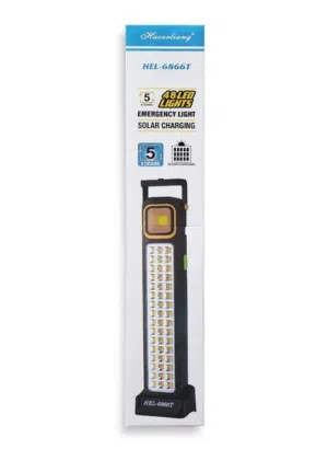 مصباح الطوارئ LED HEL-6866T شحن أو الطاقة الشمسية