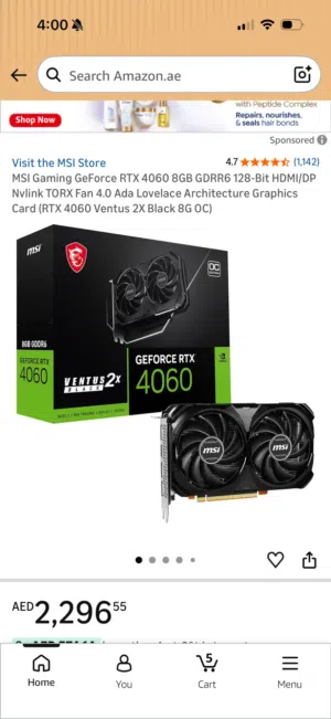 حط سعرك!! (Rtx 4060 8GB ) استعمال حشمه و نضيف الكرت ماعليه كلام مكمل مكمل سنه وشي معاي ولا شكيت منه