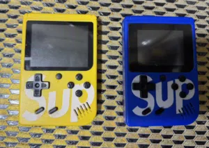 SUP 400-in-1 Retro Portable Mini Handheld Game Console Yellow and Blue