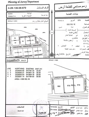 Residential Land for Sale in Al Dakhiliya Nizwa