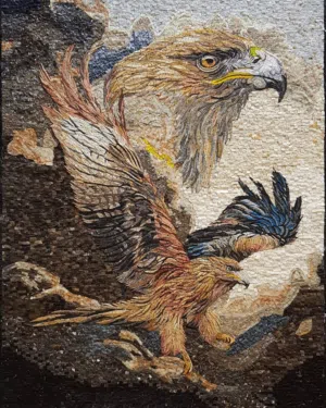 لوحات وارضيات وجدران ومسابح وقارمات وشعارات الموزاييك فن الفسيفساء رسم يدوي بالحجر رسم اي شيء