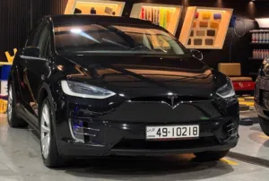 Tesla X D75 2018, وارد وكاله مازالت تحت الكفاله مالك ثاني لون اسود ملوكي 7 مقاعد(مع جرافين) فحص كامل