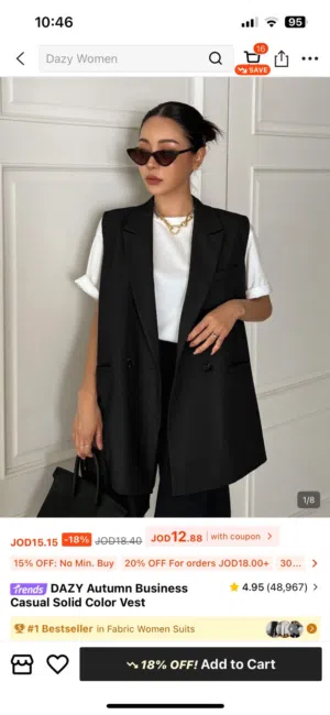 Vest formal casual (black)