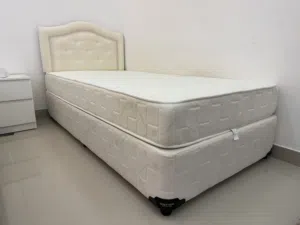 Bed & Mattress 100×200cm used سرير فردي مستعمل مع مرتبة (Expat leaving)