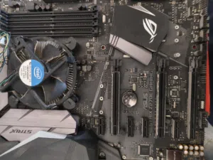 معالج و بورد و مبرد asus z270E Gaming strix +i5 6400