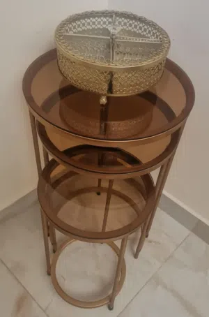 طقم طربيزات (جولات) فخم 3 قطع بتصميم أنيق ومميز