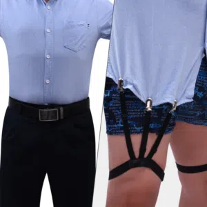 جوز حزام فخدين  شيال ثلاثي تحزيم  مطاط  و ملاقط ستانلس   للرجل العصري و الانيق  مصمم ليدووم ويدووم