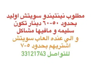 مطلوب نينتيندو سويتش اوليد ابيض