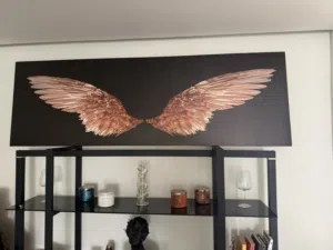 Canvas large gold wings