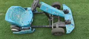 Kids Ride-On Go-Kart (Manual, Blue Spider Design)
