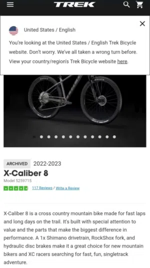 TREK caliber 8 2023/Large