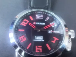 Curren 8270 Analog Quartz Watch For Men Black and Red