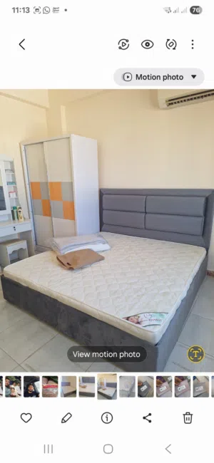 190×190 bedwith mattresses  + dressing + cupboard
