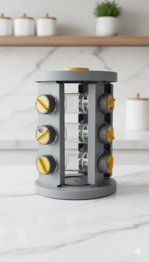 حامل توابل دوار من البلاستيك 12pcs