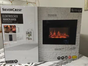 SilverCrest Electric Wall Fireplace LED Heater Touchscreen Remote New – Ajman