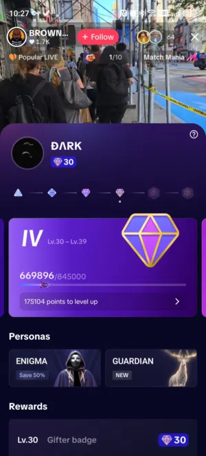 حساب تيك توك level 30