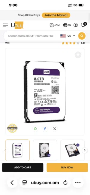 Wd purple 8TB Storage for sale