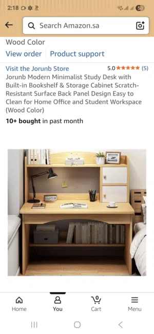 Jorunb Modern Study Desk with Bookshelf and storage cabinet ( new)