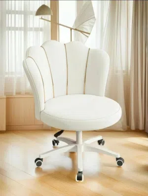 كرسي بيرو او الدراسة شكل تاج زهري مخمل فائق النعومة: مغطى بقماش مخملي عالي الجودة، يوفر ملمساً فاخرا