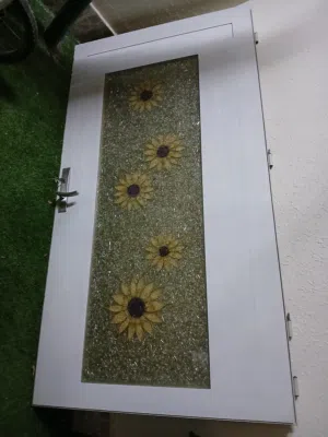 باب المنيوم زجاجي جودة ممتاز مع القفل و فريم