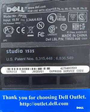 شاشة dell 15.4 انش