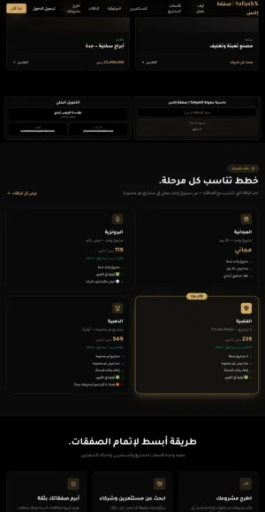 للبيع بالكامل  منصة صفقة إكس - SafqahX الرقمية (مشروع تقني جاهز ومتكامل)