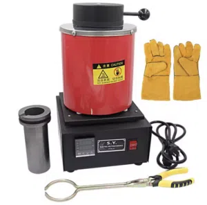 مكينة صهر الذهب والفضه.  A machine for melting gold and silver.