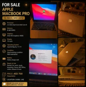 Apple MacBook Pro 13-inch (Mid 2012) for sale.