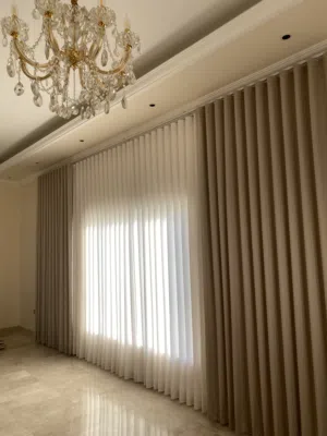 New modern wavy curtains and all types of blinds
