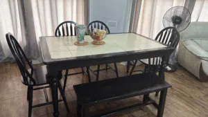 Dinning table with chairs n bench