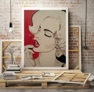 hand painted canva Marilyn american actress and model