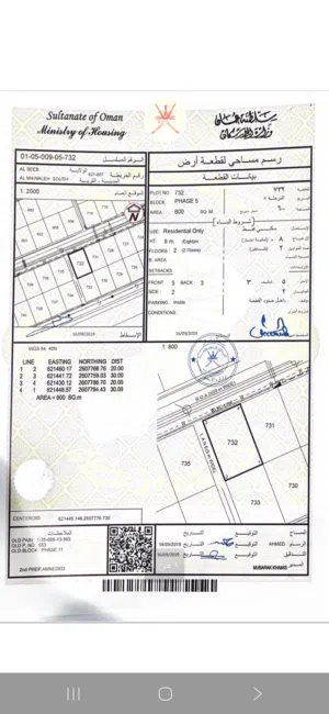 Residential Land for Sale in Muscat Al Mawaleh