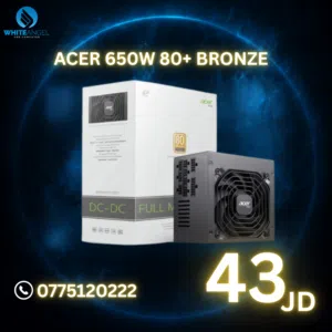 ACER Power Supply 650W 80+ Bronze – أداء احترافي بسعر رائع