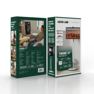 شاشة ذكية متنقلة جرين ليون مقاس 27 بوصة يعمل بنظام اندرويد 15 وبطارية بقوة 27000mAh