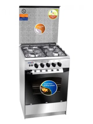 فرن سامكس 4 عيون فل سيفتي لون ستانلس ستيل بسعر حرق